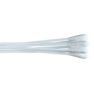 Disposable cotton swabs for colposcopy