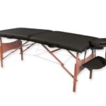 Wooden massage table in 2 3 sections in different colours