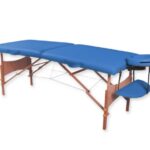 Wooden massage table in 2 3 sections in different colours