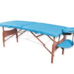 Wooden massage table in 2 3 sections in different colours