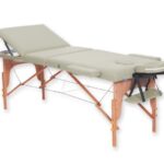 Wooden massage table in 2 3 sections in different colours